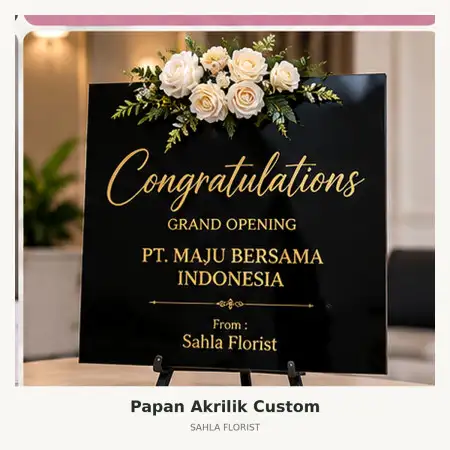 Papan Bunga Akrilik Kedopok